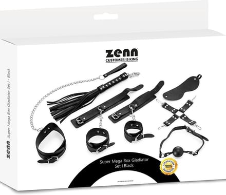 Zenn Toys - Complete 8-delige Bondage Set for Beginners I - Zwart