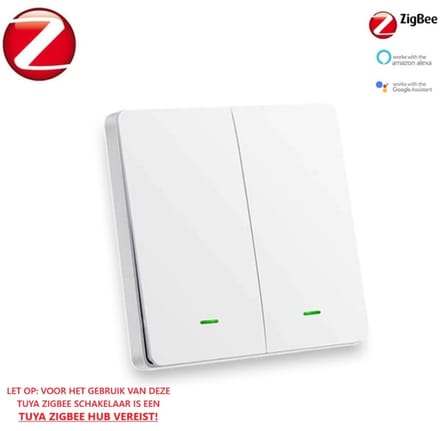 Tuya Wireless Zigbee Remote Switch - Dubbele schakelaar