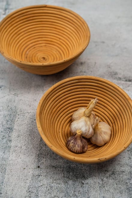 Monnarita Tegal - Rattan Kom - Koniak - Handgemaakt - Boho Stijl