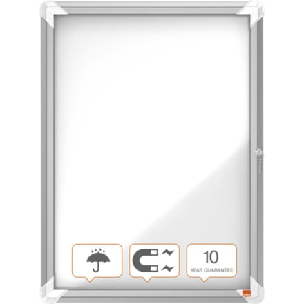 Nobo - Buitenvitrini - Draaideur - Magnetische Binnenkant - 4x A4