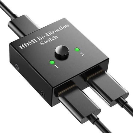 HDMI-schakelaar - Sunright - 4K - Bidirectioneel - 2 Ingangen 1 Uitgang - Plug and Play