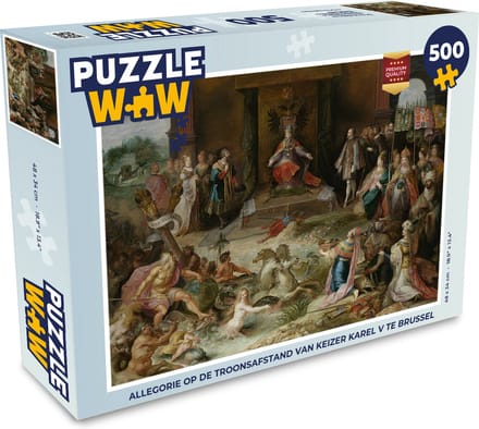 Puzzel Alrie op de troonsafstand van keizer Karel v te Brussel - Legpuzzel - Puzzel 500 stukjes