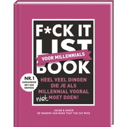 F*ck It List Book - Voor Millennials - Jacob & Haver