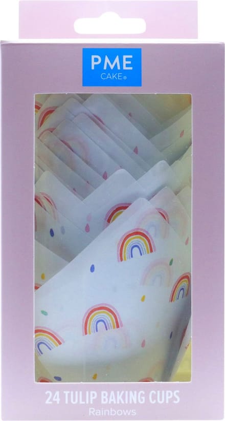 PME Muffinvormpjes Tulp Regenboog Pk/24