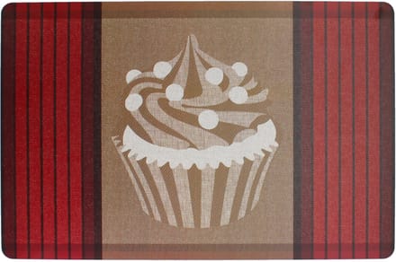 Set van 6 rood placemats met bakmotief, 43,5 x 28,5 cm, rechthoekig – 11768