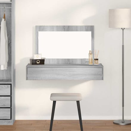 vidaXL - Kaptafel - Grijs - 100 - x - 40 - x - 70 - cm - Bewerkt - hout