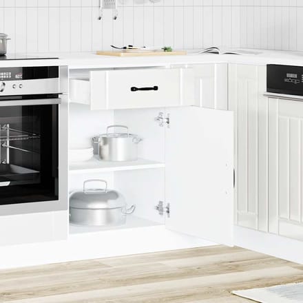 vidaXL - Onderkast - Lucca - bewerkt - hout - hoogglans - wit