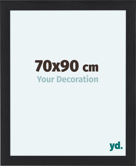Your Decoration - Fotolijst 70x90 cm - MDF - Zwart Houtnerf - Como