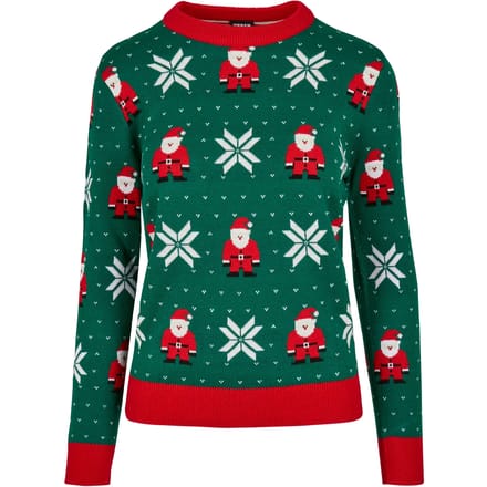 Urban Classics Kersttrui -XL- Santa Christmas Groen