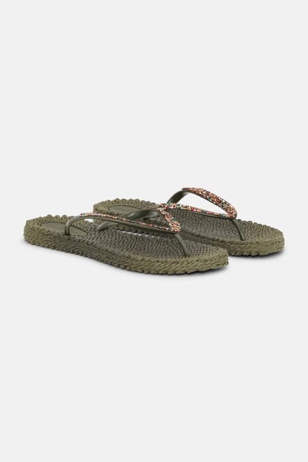 Slippers met multi kleur strass steen CHEERFUL03M