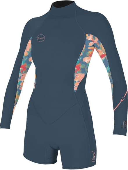 2025 O'Neill Dames Bahia 2/1mm Rug Ritssluiting Lange Mouwen Lentepak