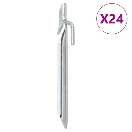 vidaXL - Tentharingen - 24 - st - V-vormig - Ø20 - mm - 17 - cm - gegalvaniseerd - staal