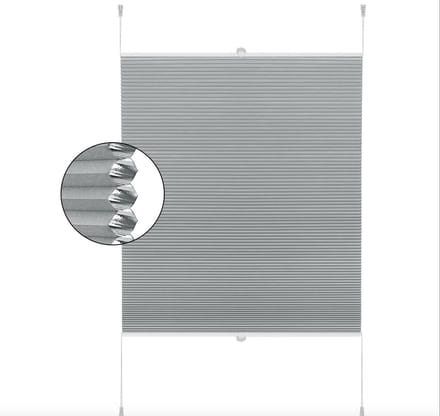 Bolt Edge Honinggraat Gordijn - Grijs - 85x130cm - Lichtdoorlatend - Polyester