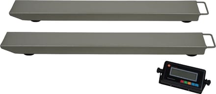 Industriële weegschaal op balken - grijs - 120 cm - max 3000 kg