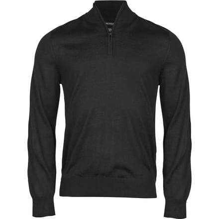 Hoge kraag pull met rits half Tee Jays