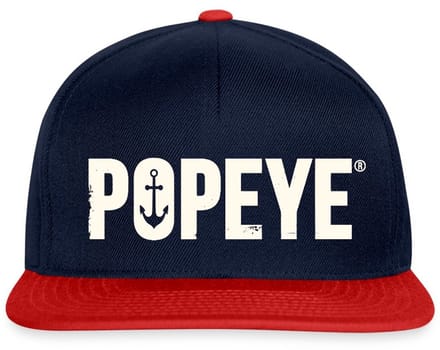 Popeye White Titel Snapback cap