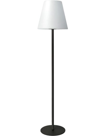 Blooboost - Vloerlamp E27 150Cm Excl Lamp - Witte Kap-Voet en standaard Antraciet