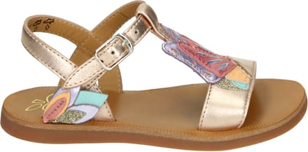 pom d'api - PLAGETTE PAPILLION - SandalenMeisjesKindersandalen - Kleur: Metallics - Maat: 28