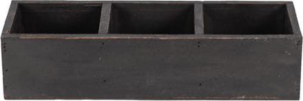Clayre & Eef Houten Kistje 33x12x7 cm Zwart Hout