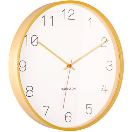 Karlsson Wandklok Joy - Geel - Ø40cm - Wandklok Modern