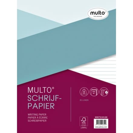 Multo ringbandinterieur - A4 - 23-gaats - schrijfpapier met lijn - MU-3007310120