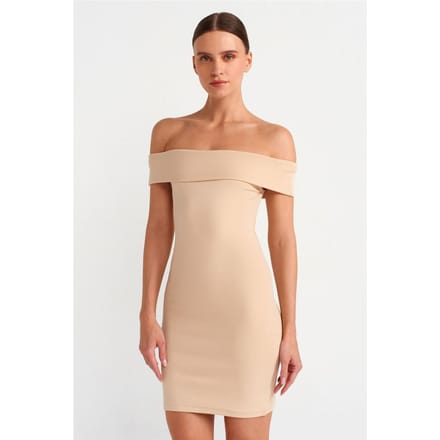 Bodycon Mini-jurk met Off-shoulder Halslijn