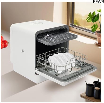 Mini vaatwasser - Kleine afwasmachine - 5 programma's - Energieklasse D - Servies