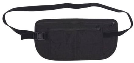 Benson Compacte heuptas - zwart - verstelbare riem - polyester - 29×13,5 cm