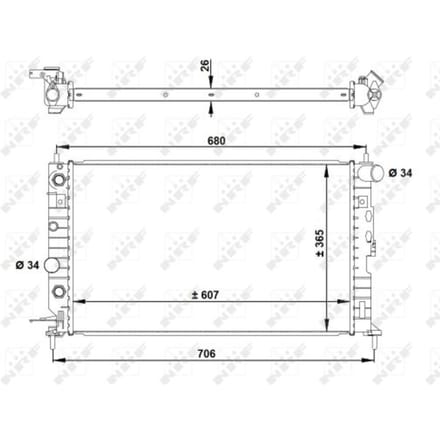 Radiator, motorkoeling Economy Class NRF 50219A