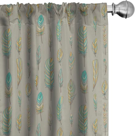 ABAKUHAUS Boheemse Gordijnen – 2x75×175 cm – Microvezel, halfdonker