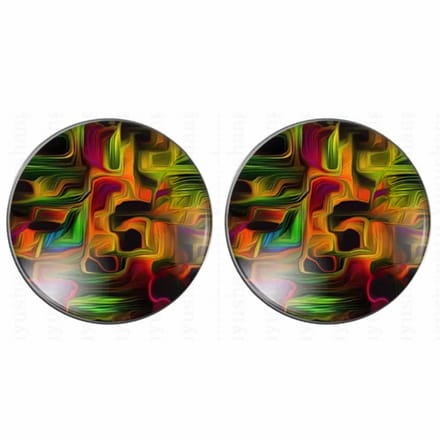 Clip oorbellen 2 cm Toledo groen