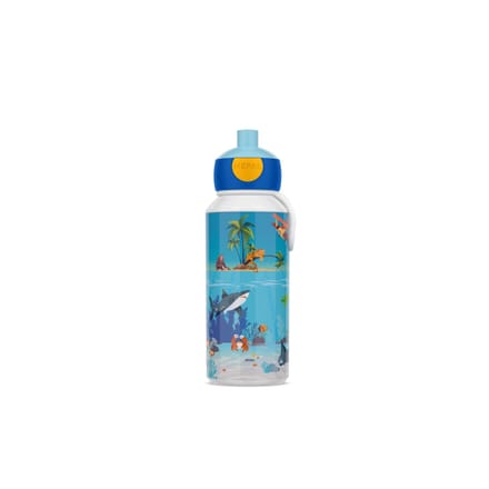 Mepal Pop-up drinkfles Campus - 400 ml - Sluit goed af - Drinkbeker voor kinderen - Tropical Ocean