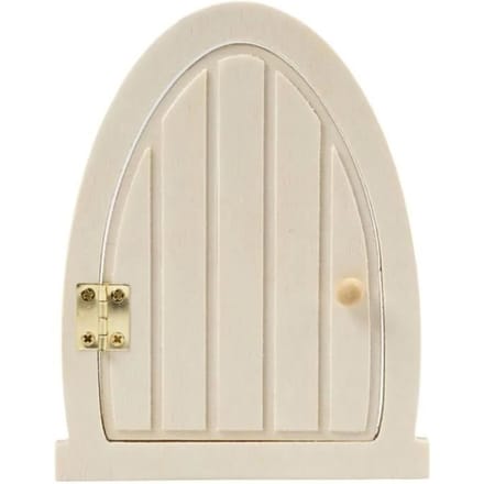 Creativ Company houten miniatuurdeur met scharnieren 13x10cm decoratie.