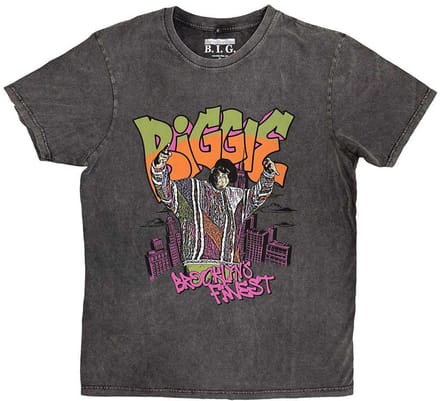 Biggie Smalls - Cartoon Graffiti Heren T-shirt - S - Grijs