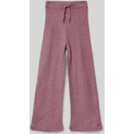 Regular fit gebreide broek met wijde pijpen