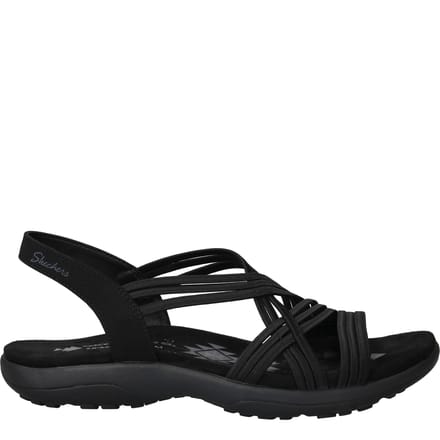 Skechers Reggae Slim - Simply Stretch Dames Sandalen - Black - Maat 41