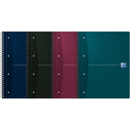 Collegeblok oxford office essentials a4+ lijn 4-gaats 180 pagina's 80gr assorti
