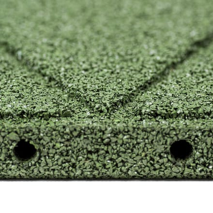 Rubberen tegel - Terrastegels rubber - Groen - Per 1 m² - 4 stuks - 50x50cm - Pen/Gat - Dikte 3cm