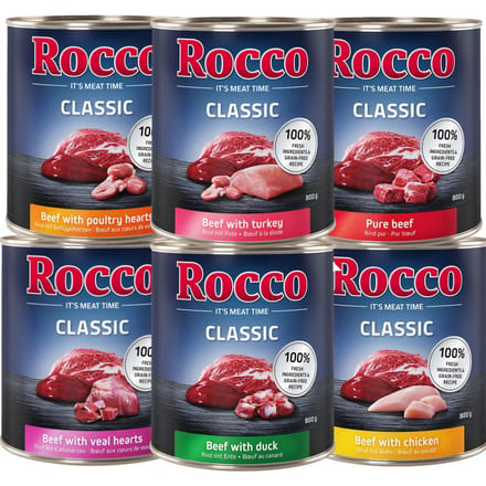 Gemengd probeerpakket Rocco 6 x 800g - Classic Mix 2: 6 soorten