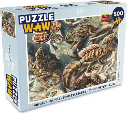 Puzzel Vintage - Kunst - Ernst Haeckel - Salamanders - Dieren - Legpuzzel - Puzzel 500 stukjes