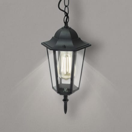 Klassieke Hanglamp Buiten - Zwart - IP44 - E27 Fitting