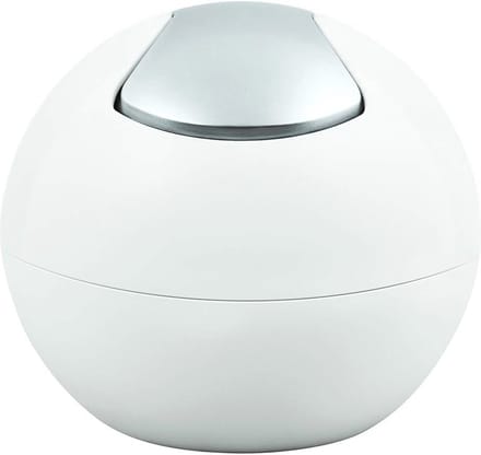 Cosmetica-emmer 1 liter met swingdeksel - Tafelafvalemmer wit mat