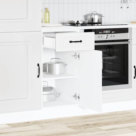 vidaXL - Onderkast - Kalmar - bewerkt - hout - wit