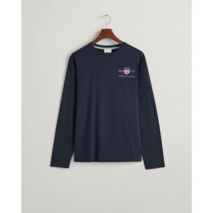Gant T-Shirt Medium Archive Shield Long Sleeve Avond Blauw / male
