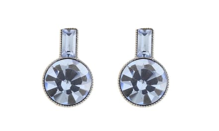 Behave - Dames oorstekers blauw met steen - Feestelijk accent - 1,5 cm