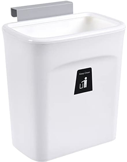 Compostemmer Keuken - Afvalbak Aanrecht - Voedselresten Scheiden - Ophangbaar Ontwerp - 9 Liter - Wit