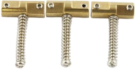 Allparts BP2327008 Wilkinson® Gecompenseerde Messing Brugzadels voor Telecaster® (Set van 3)