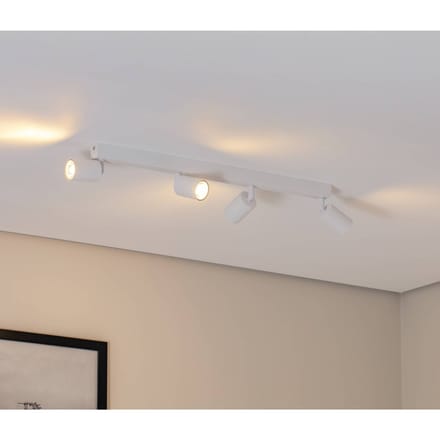 TK Lighting Plafondspot Top, wit, 83 cm, 4-lamps, metaal, GU10