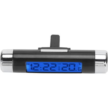 Horloge Électronique 2 en 1 Thermomètre Affichage LCD Mesure Automatique de la Température blue