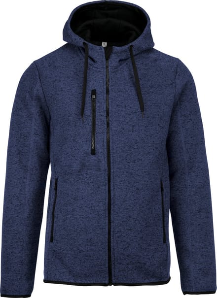 Herenvest met capuchon 'Proact' Navy Melange - M